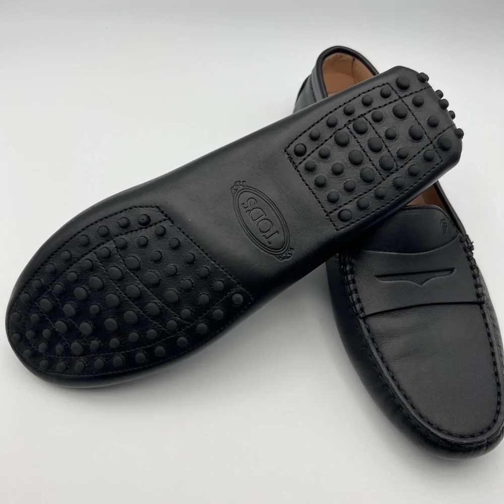 NEW Tods Womens Gommino Driving Penny Loafers Shoes Black Leather Slip On 11 - Picture 11 of 11